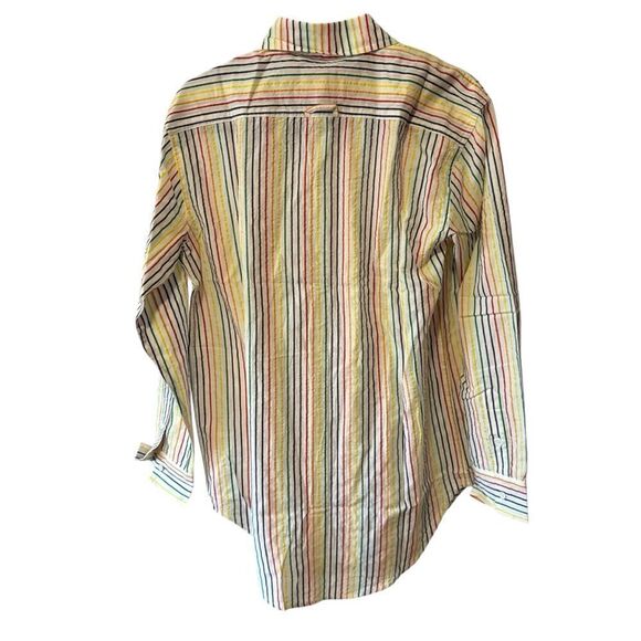 Revolve Solid & Striped The Oxford Tunic Rainbow Pinstripe Size XS - Picture 4 of 7